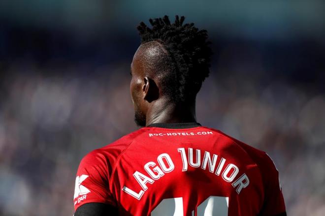 Lago Junior, en un partido con el Mallorca.