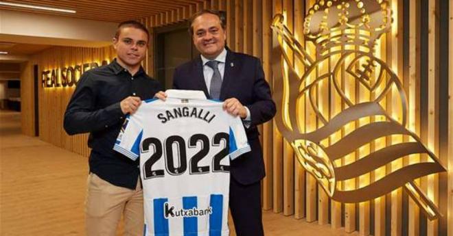 Luca Sangalli renovó hasta 2022 con la Real (Foto: Real Sociedad).