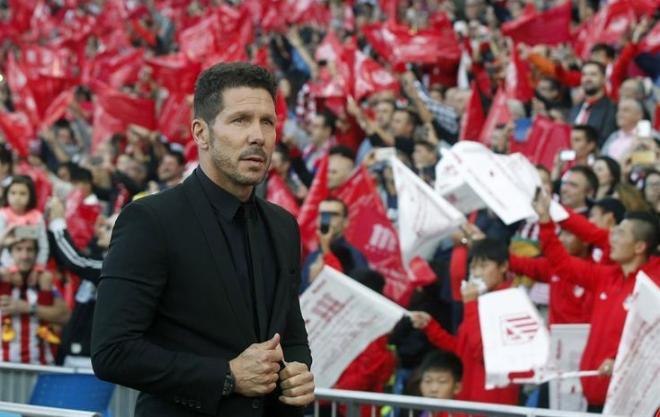 Simeone, en el Vicente Calderón (Foto: EFE).