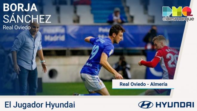 Borja Sánchez, Jugador Hyundai del Real Oviedo-Almería.