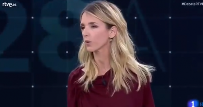 Cayetana Álvarez de Toledo, en el debate de TVE.