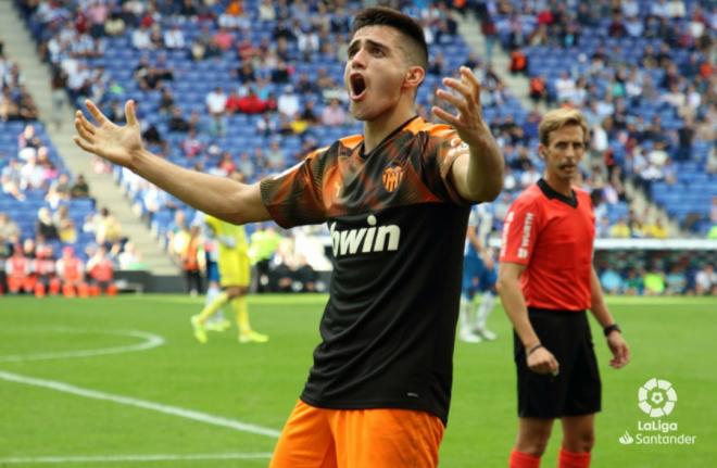 Maxi Gómez celebra su gol ante el Espanyol (Foto: LaLiga).