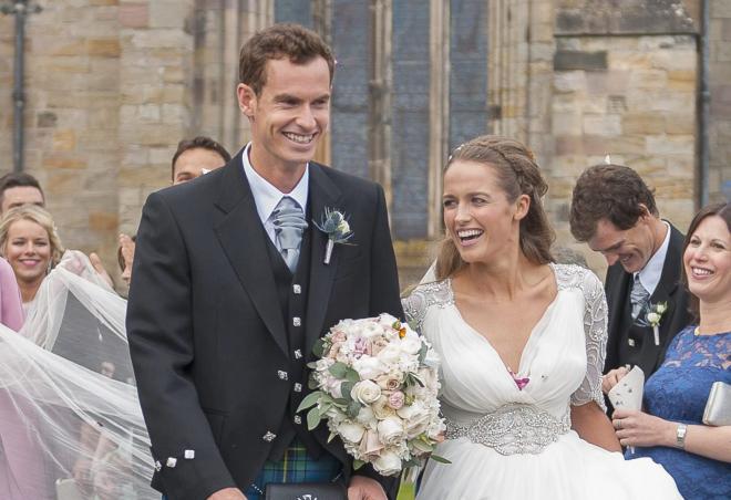 Andy Murray y Kim Sears el día de su boda (Foto: EFE).