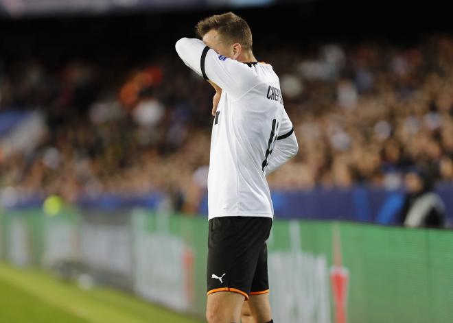 Cheryshev se lesionó en el Valencia CF - Lille (Foto: David González)