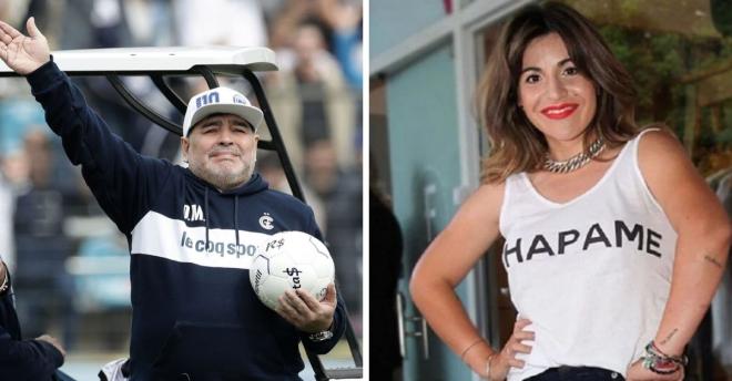 Diego Armando Maradona y su hija Giannina.