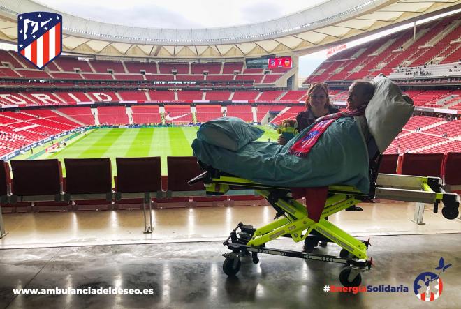 Ángel, el socio del Atlético de Madrid que cumplió su sueño de ir al Wanda Metropolitano con sus hijas.