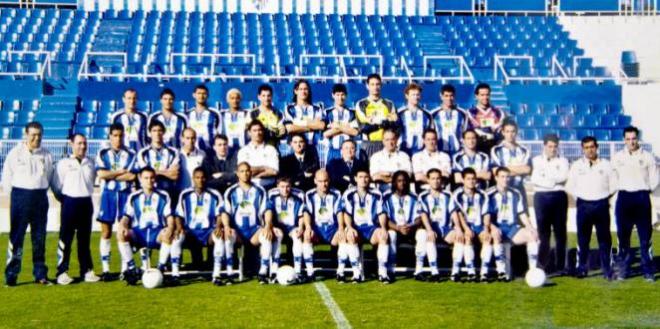 La plantilla del Málaga aquella temporada 1999/2000 (Foto: Málaga CF).
