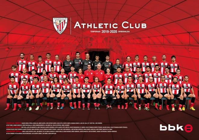 Poster del equipo Genuine del Athletic Club 2019-2020.