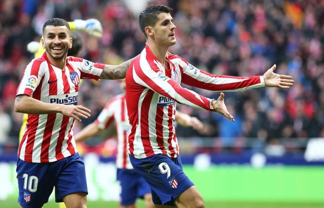 Morata y Correa celebran un gol ante el Athletic (Foto: Atlético de Madrid).