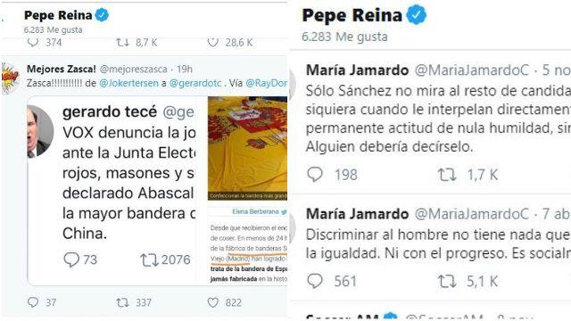 Los 'likes' de Pepe Reina.