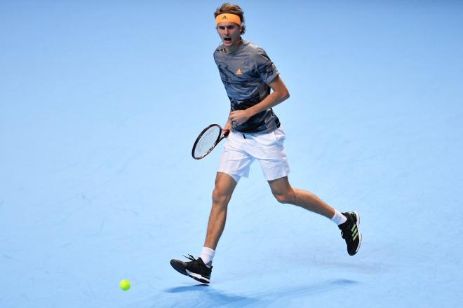 Zverev, durante el partido ante Rafa Nadal.