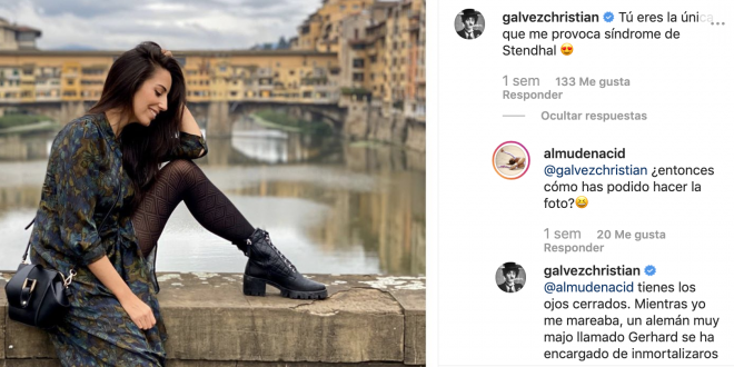 Los divertidos mensajes en Instagram entre Almudena Cid y Christian Gálvez.