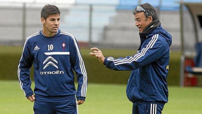 Nolito y Luis Enrique, en su etapa en el Celta.