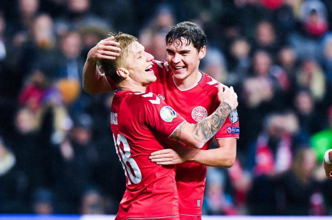 Daniel Wass disfrutó de la victoria de Dinamarca ante Gibraltar (Foto: Selección Danesa)