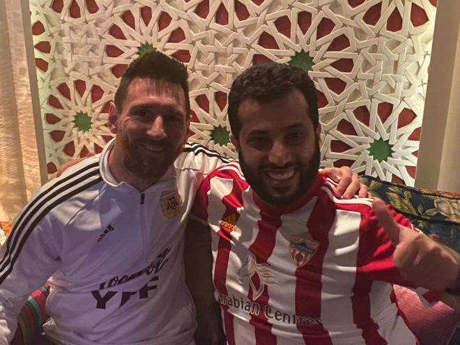 Turki Al Sheikh junto a Leo Messi en la visita del argentino a Riad (Foto: @Turki_alalshikh).