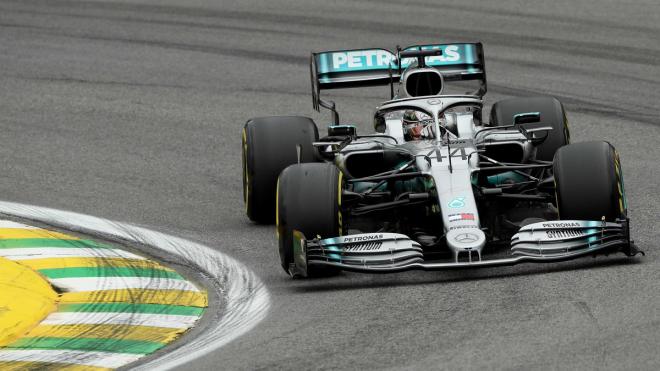 Hamilton, en el GP de Brasil de Fórmula 1.