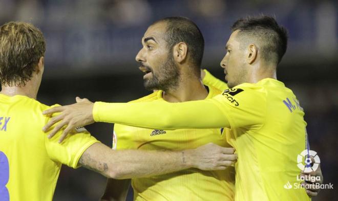 Fali, tras el gol de Marcos Mauro en Tenerife (Foto: LaLiga).