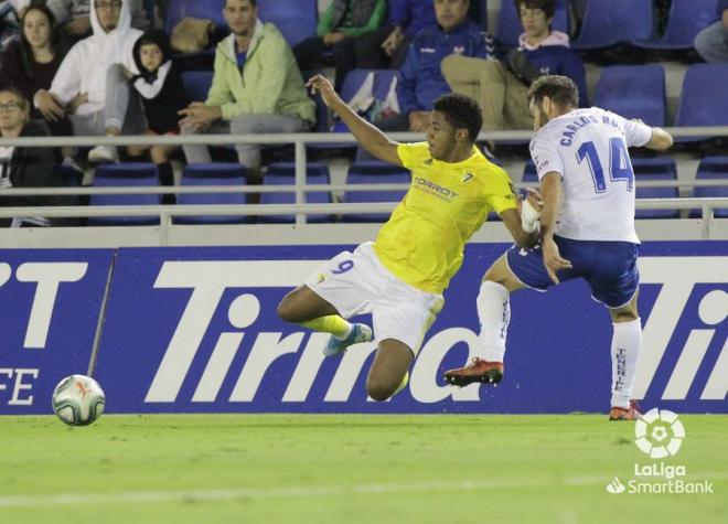Choco Lozano, durante el partido ante el Tenerife (Foto: LaLiga).