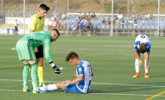 Puado se lesiona de su rodilla izquierda de gravedad (Foto: RCD Espanyol).