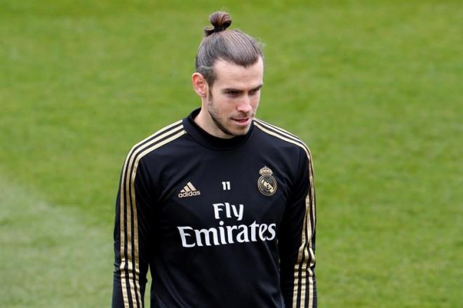 Gareth Bale, en un entrenamiento del Real Madrid (Foto: EFE).
