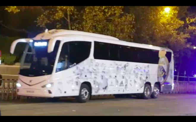 El autobús del Real Madrid, en una imagen de archivo.