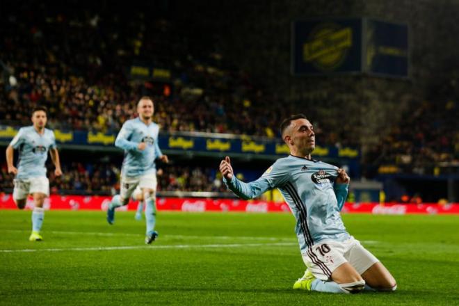 Aspas celebrando un gol (Foto: EFE).