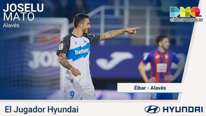 Joselu, jugador Hyundai del Éibar-Alavés.