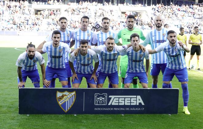Un once del Málaga en la presente temporada.