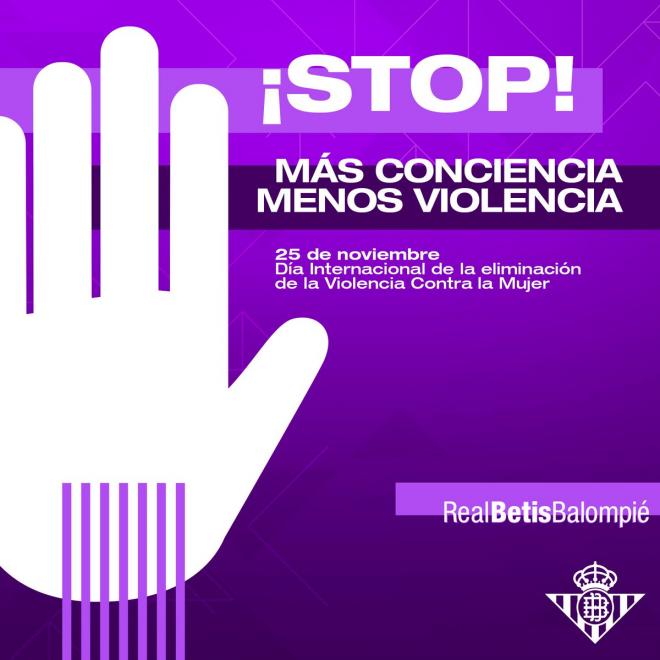 El Real Betis contra al Violencia de Género.