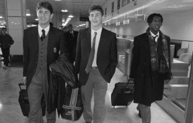 Víctor, Casillas y Seedorf en el viaje a Noruega en noviembre del 97 (Foto: @IkerCasillas).