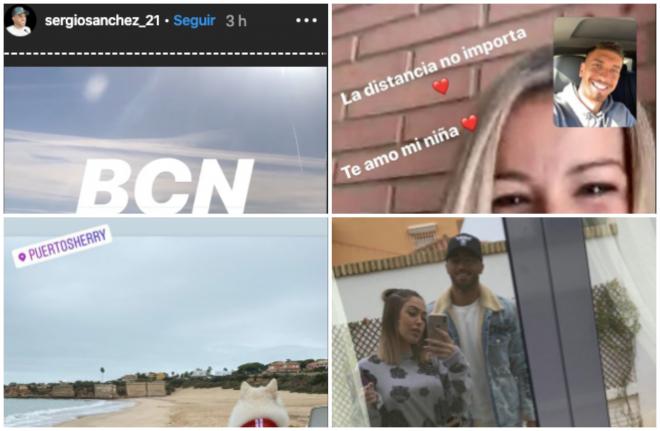 Días de descanso de los futbolistas del Cádiz en Instagram.
