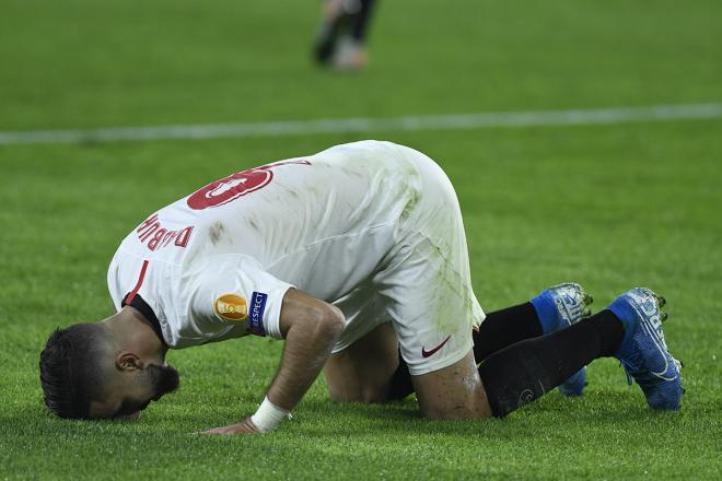 Dabbur celebra su gol al Qarabag (Foto: Kiko Hurtado).