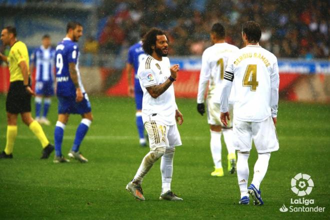 Marcelo y Ramos, durante el Alavés-Real Madrid (Vía LaLiga).