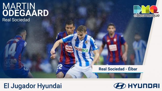 Odegaard, jugador Hyundai del Real Sociedad-Eibar (Foto: LaLiga).