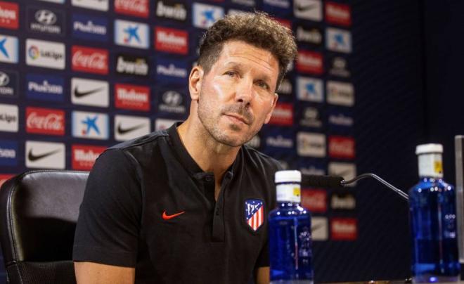 Simeone, en sala de prensa (Foto: EFE).