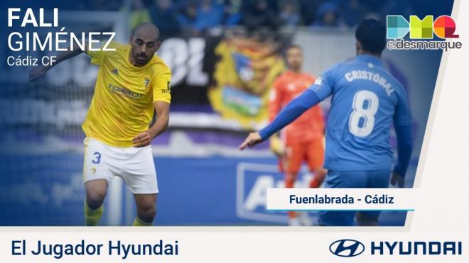 Fali, jugador Hyundai del Fuenlabrada-Cádiz.