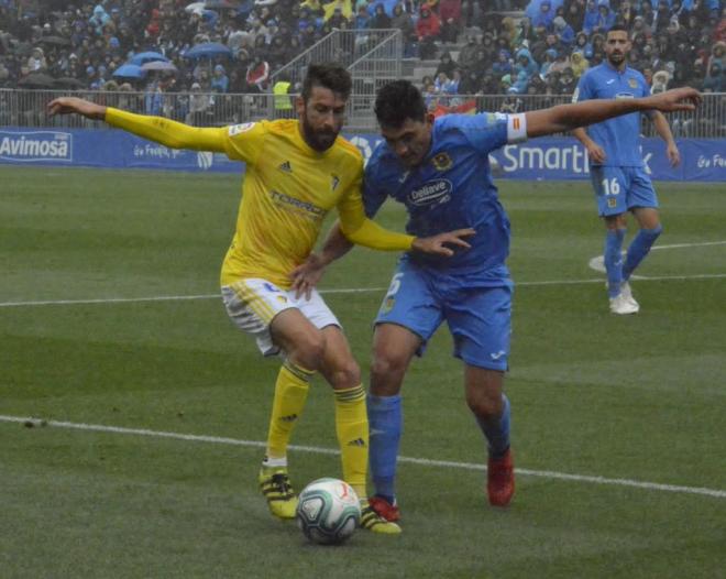 José Mari, durante el Fuenlabrada-Cádiz (Foto: Cádiz CF).