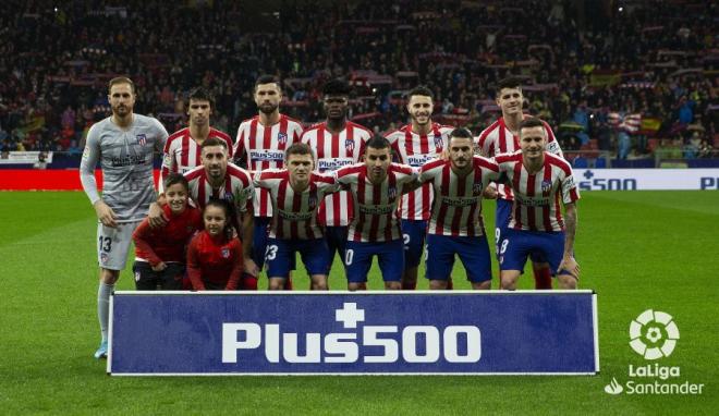 Once del Atlético de Madrid frente al Barcelona (Vía LaLiga).
