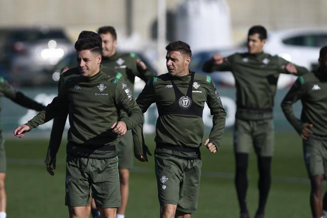 Joaquín, en el entrenamiento de este martes (Foto: Kiko Hurtado).