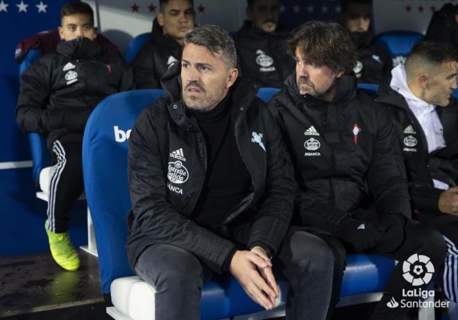 Óscar García, durante el Leganés-Celta (Foto: LaLiga).