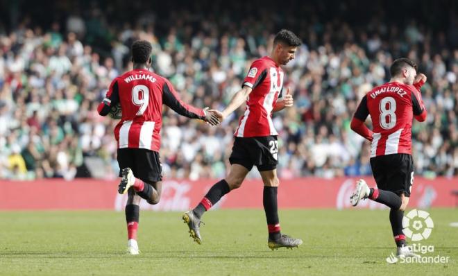 Iñaki Williams tras marcar su gol (Foto: LaLiga).