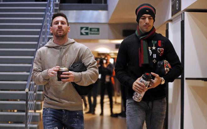 Leo Messi y Luis Suárez, en el Camp Nou (Foto: FCB).