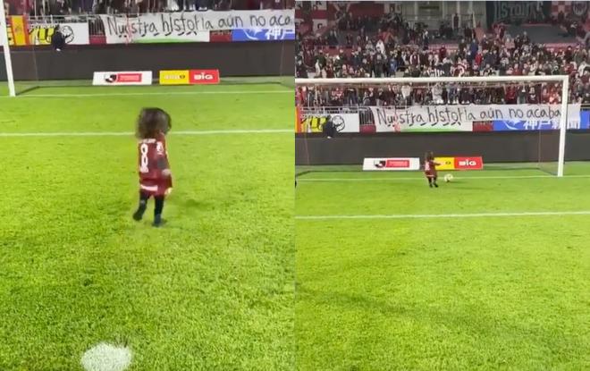 Siena, hija de Andrés Iniesta, marca un gol (Foto: Instagram).