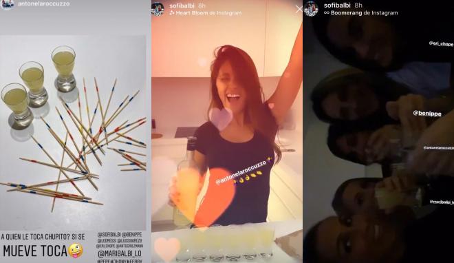La fiesta de Antonela Roccuzzo, Sofia Balbi, Erika Choperena junto a otros amigos y sus parejas (Foto: Instagram).