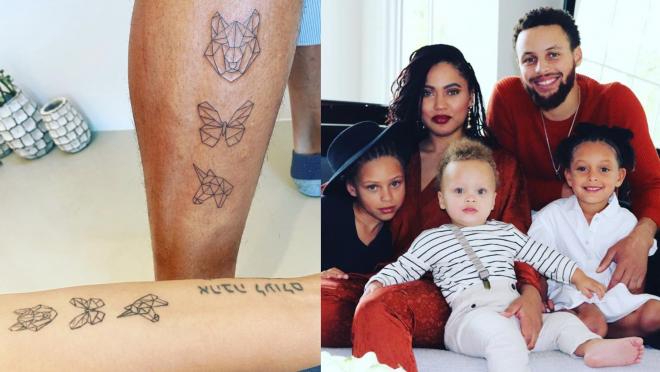 Stephen Curry y su mujer se hacen un tatuaje por cada uno de sus hijos (Fotos: Instagram).