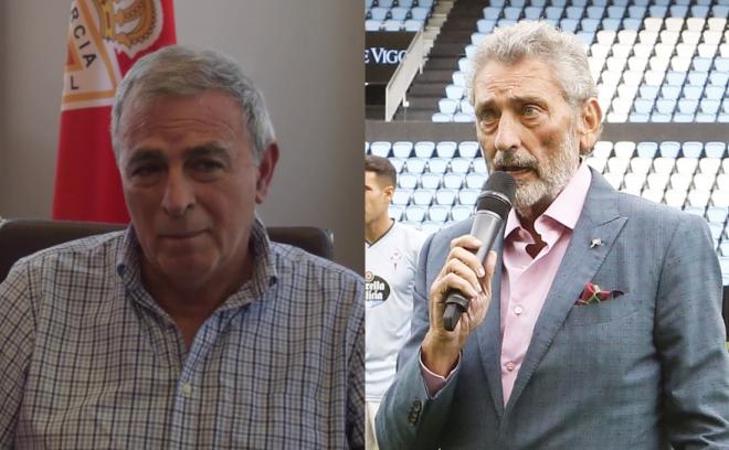 Francisco Tornel, presidente del Real Murcia, y Carlos Mouriño, presidente del Celta.