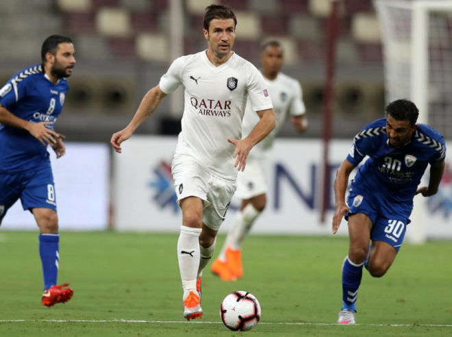 Gabi, durante un partido con el Al Saad (Foto: Instagram).
