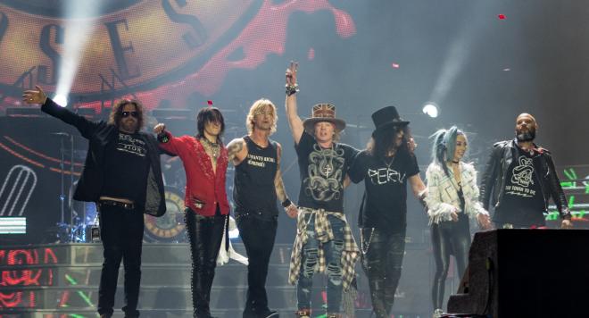 Guns N' Roses en concierto.