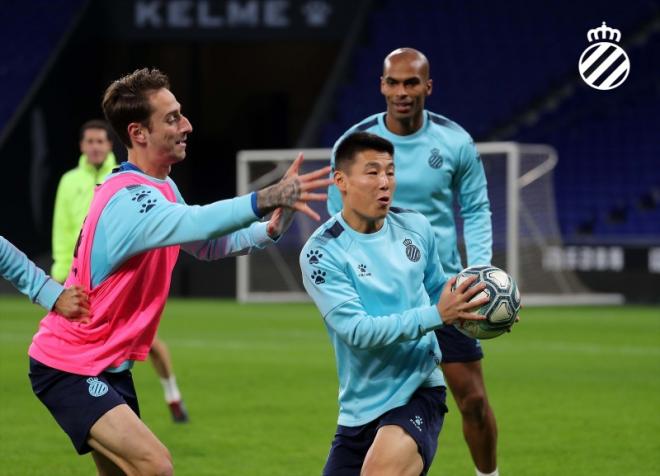 Imagen de un entrenamiento (Foto: RCDE).