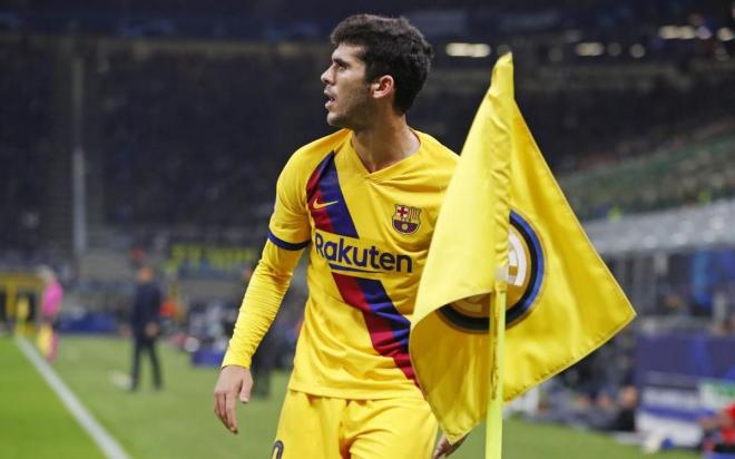 Aleñá, en San Siro (Foto: FCB).